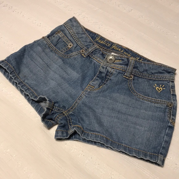 Girls Justice Blue Denim Shorts - Picture 1 of 10
